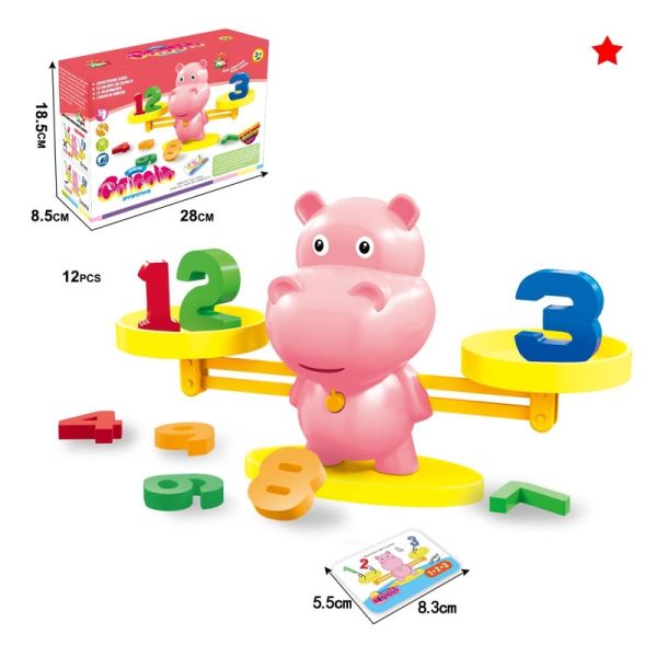 Juego didáctico Matemático Balanza hipopótamo